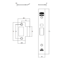 Lockwood 3772-FINKITPC 3772 Finish Conversion-Strike, Face Plate & Screw Kit Powdercoat