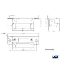 LOX LES10 ES10 Electric Strike 12 or 24VDC Non-Monitored 4 Hour Fire Rated IP56