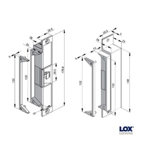 LOX LES20M ES20M High Security Electric Strike 10-30VDC Monitored 4 Hour Fire Rated