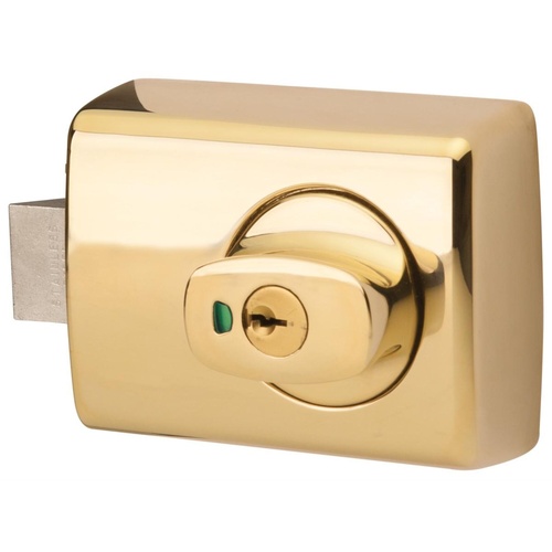 Lockwood 001-1K1EVB 001 with Knob Timber Frame Strike  Everbrass