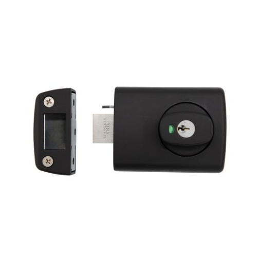 Lockwood 001-3K1MBK 001 with Knob Metal Frame Strike  Mbk Matt Black