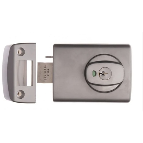 Lockwood 001-3K1SP 001 with Knob Metal Frame Strike  Satin Chrome Pearl
