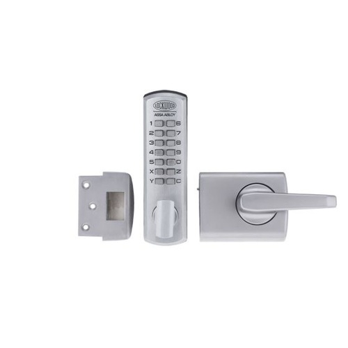Lockwood 002-1LDXSC Dx Digital Keypad with 002 Deadlatch with Lever  Satin Chrome