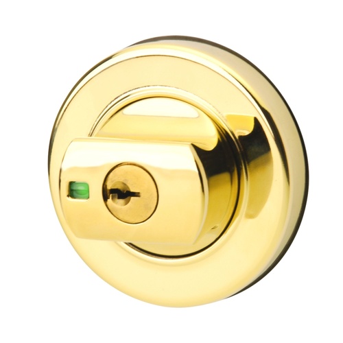 Lockwood 005/B1EVBDP Paradigm Deadbolt Round Rose Universal Pack Everbrass