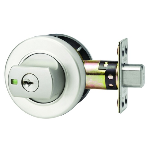 Lockwood 005/B1SPDP Paradigm Deadbolt Round Rose Universal Pack Satin Chrome Pearl