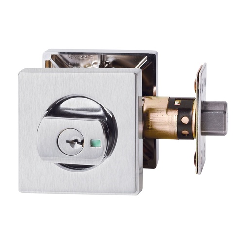 Lockwood 005/B2LSCDP Paradigm Deadbolt Square Rose Universal Pack Satin Chrome