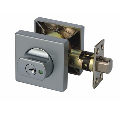Lockwood 005/B2SPDP Paradigm Deadbolt Square Rose Universal Pack Satin Chrome Pearl