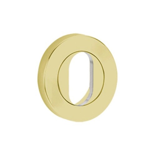 Lockwood 1226/IBU Symphony 1220 Series Oval Cylinder Escutcheon - Surface Fix Polished Brass Unlacquered
