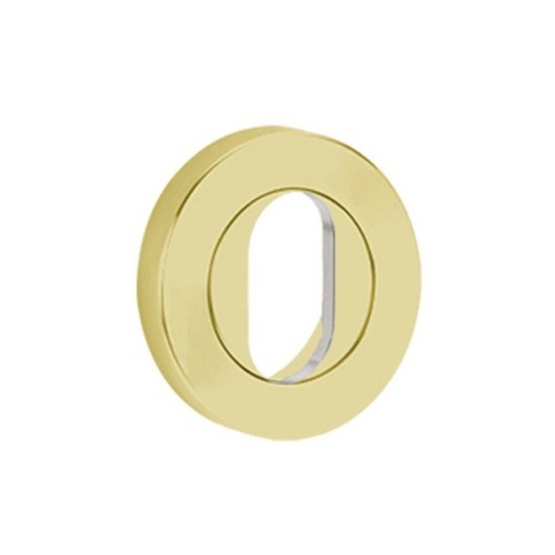Lockwood 1226/IPB Symphony 1220 Series Oval Cylinder Escutcheon - Surface Fix Polished Brass
