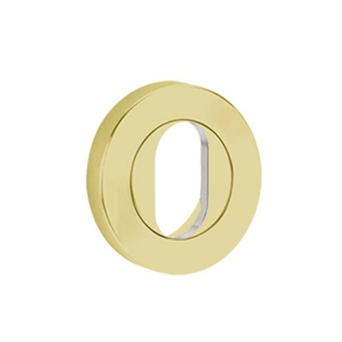 Lockwood 1226/ISB Symphony 1220 Series Oval Cylinder Escutcheon - Surface Fix Satin Brass