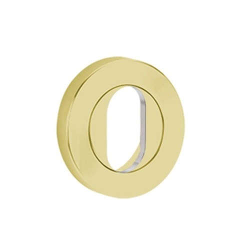 Lockwood 1226/ISBU Symphony 1220 Series Oval Cylinder Escutcheon - Surface Fix Satin Brass Unlacquered