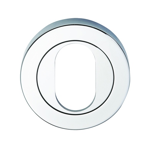 Lockwood 1226/ISC Symphony 1220 Series Oval Cylinder Escutcheon - Surface Fix Satin Chrome