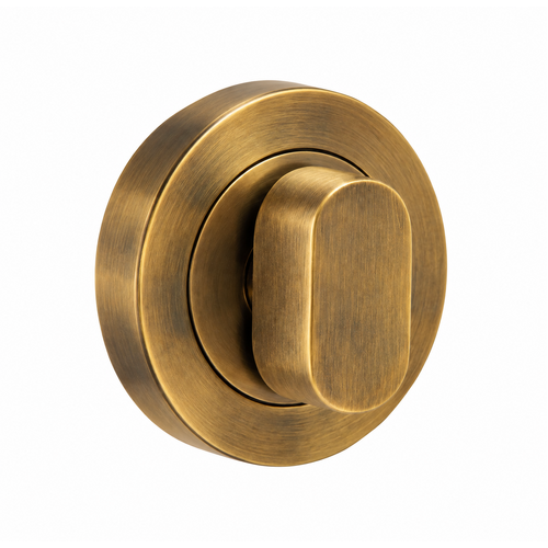 Lockwood 1227/INAG Symphony 1220 Series Turn Escutcheon - Surface Fix Aged Brass