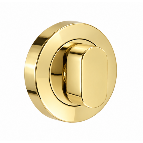 Lockwood 1227/INPB Symphony 1220 Series Turn Escutcheon - Surface Fix Polished Brass