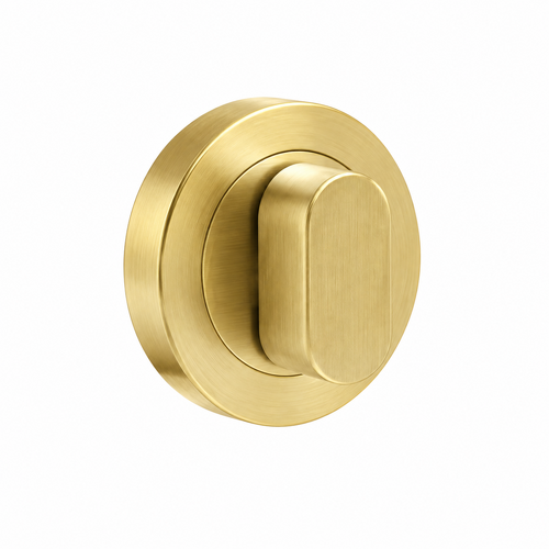 Lockwood 1227/INSBU Symphony 1220 Series Turn Escutcheon - Surface Fix Satin Brass Unlacquered