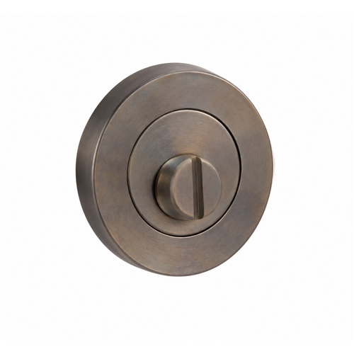 Lockwood 1228/INAU Symphony 1220 Series Emergency Turn Escutcheon - Surface Fix Architectural Bronze Unlacquered