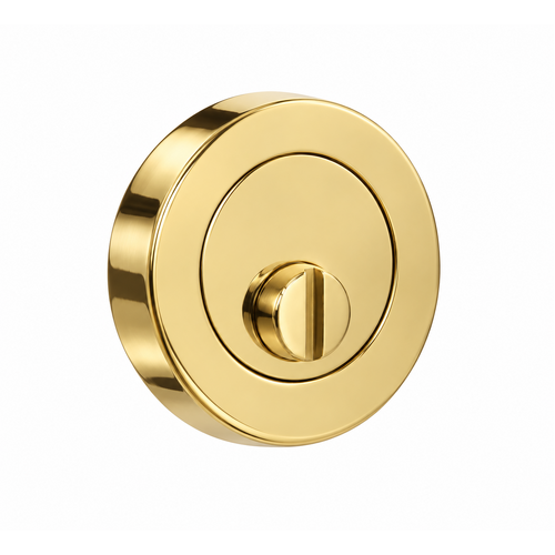 Lockwood 1228/INBU Symphony 1220 Series Emergency Turn Escutcheon - Surface Fix Polished Brass Unlacquered