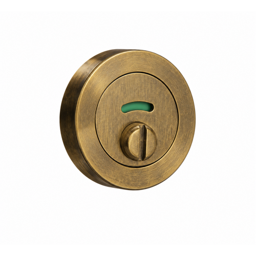 Lockwood 1228/IPAG Symphony 1220 Series Priv Ind Emerg Turn Escutcheon - Surface Fix Aged Brass