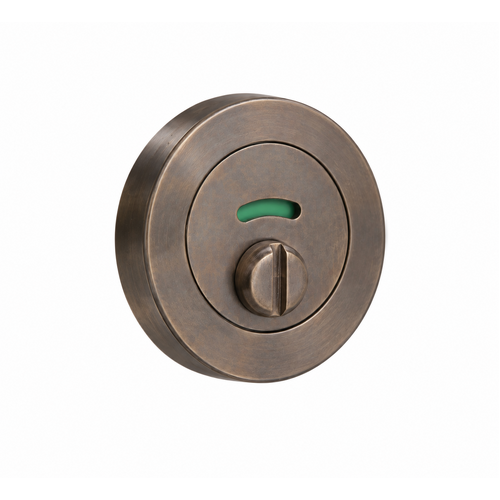 Lockwood 1228/IPAU Symphony 1220 Series Priv Ind Emerg Turn Escutcheon - Surface Fix Architectural Bronze Unlacquered