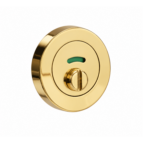 Lockwood 1228/IPPB Symphony 1220 Series Priv Ind Emerg Turn Escutcheon - Surface Fix Polished Brass
