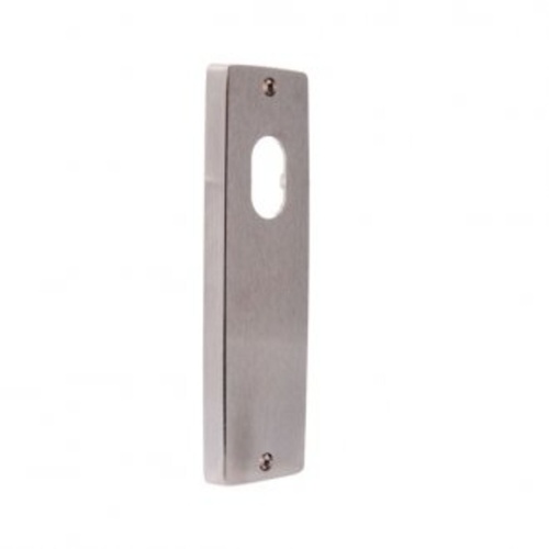 Lockwood 1900SC 1900 Square End Plate with Cylinder Hole Satin Chrome