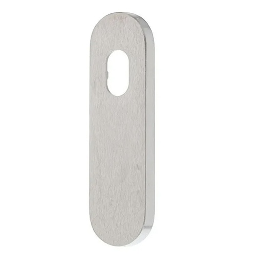 Lockwood 2800SC 2800 Round End Plate with Cylinder Hole Satin Chrome