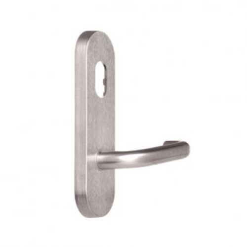 Lockwood 2801/70SC 2801 Round End Plate with Cylinder Hole & 70 Lever Satin Chrome