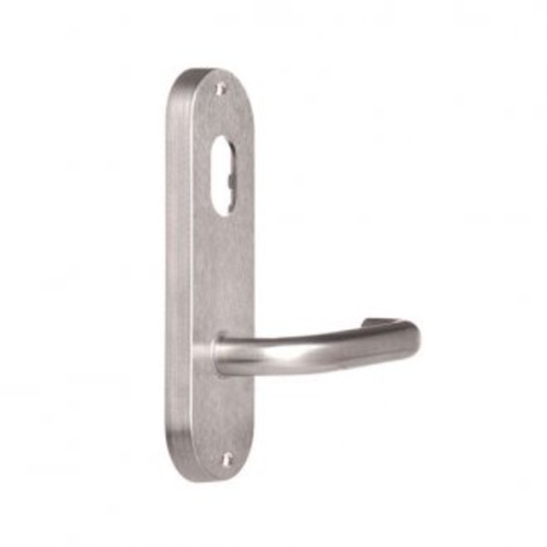 Lockwood 2901/70SC 2901 Round End Plate with Cylinder Hole & 70 Lever Satin Chrome