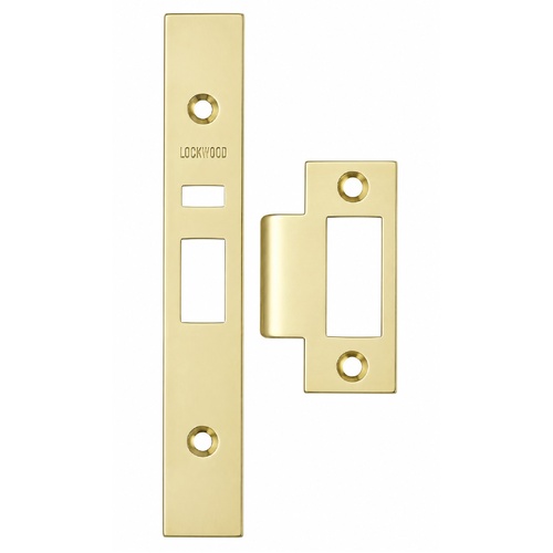Lockwood 3570-BUKIT 3570 Series Finish Kit - Strike, Face Plate & Screws Polished Brass Unlacquered