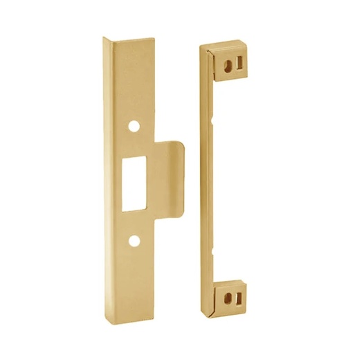 Lockwood 3772-RK32BU 3772 Series Rebate Kit- 32mm Lip Strike Polished Brass Unlacquered