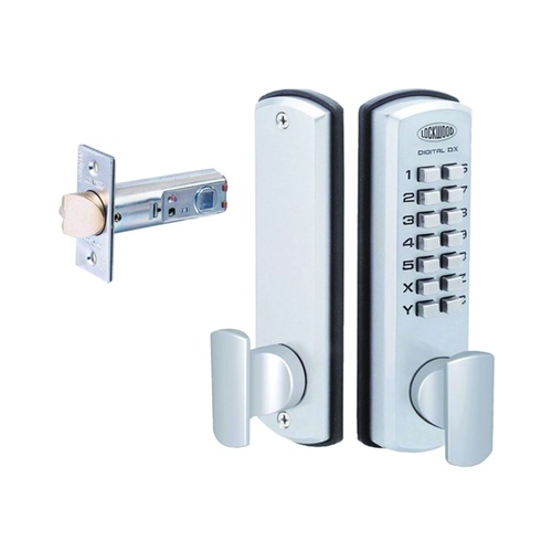 Lockwood 530DXSCDP Dx Digital Keypad & 530 Latch  Satin Chrome
