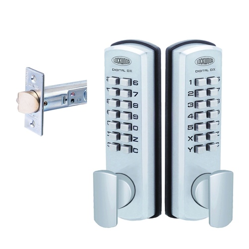 Lockwood 530DXSC/PADSX2 Dx Digital Keypads X 2 with 530 Latch  Satin Chrome