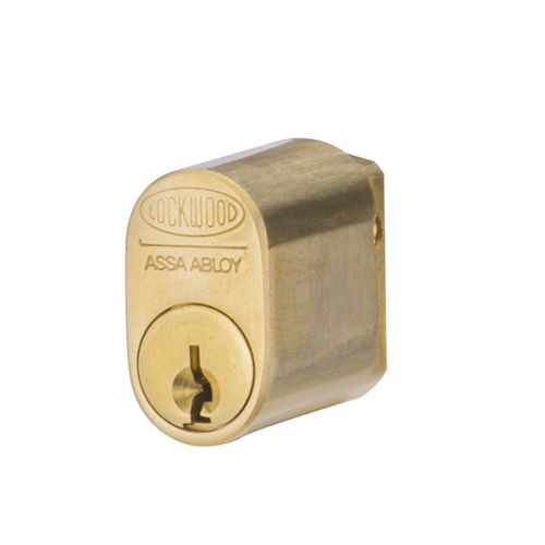 Lockwood 570E/BU Lockwood C4 570E Extendable Base Cylinder with U Cam 5KD Polished Brass Unlacquered