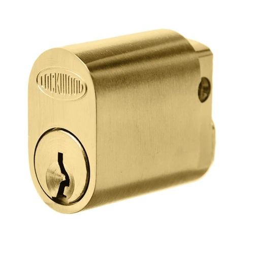 Lockwood 570E/SBU Lockwood C4 570E Extendable Base Cylinder with U Cam 5KD Satin Brass Unlacquered