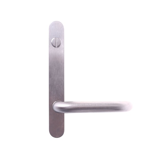 Lockwood 5803/70SC 5803 Round End Plate with Emergency Turn & 70 Lever Satin Chrome