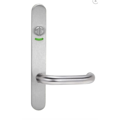 Lockwood 5814/70SC 5814 Round End Plate with Emergency Turn & 70 Lever Satin Chrome