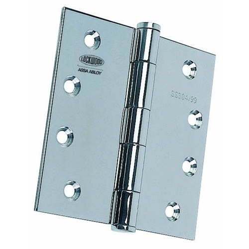 Lockwood LW10000FPPSS Fixed Pin Hinge 100mm x 100mm x 2.5mm Polished Stainless Steel