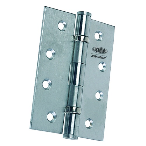 Lockwood LW10075BBSSS Ball Bearing Hinge 100mm x 75mm x 2.5mm Satin Stainless Steel