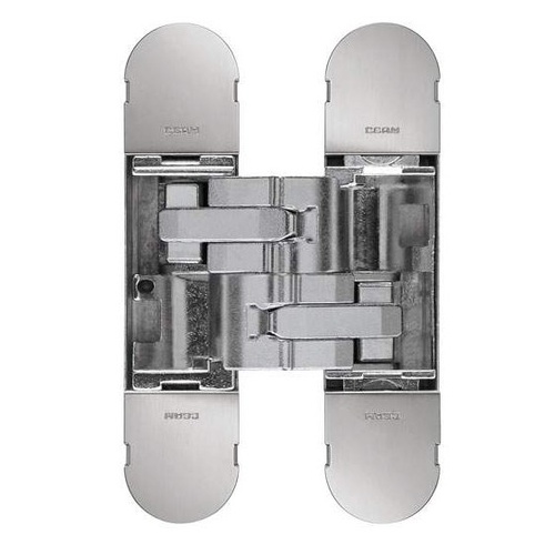 CEAM BAC1230SNI 3D Adjustable Concealed Door Hinge Wide Throw - Model 1230 - Polished Nickel