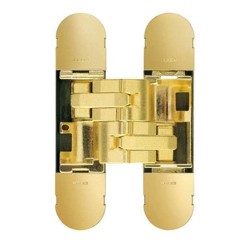 CEAM BAC1230SPB 3D Adjustable Concealed Door Hinge Wide Throw - Model 1230 - Polished Brass