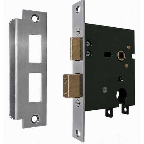 Jacksons JMC46NP Cylinder Mortice Lock Plain Nickel Plate
