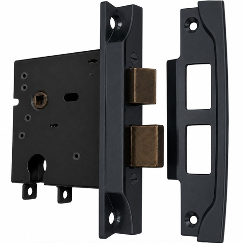 Jacksons JMC46RMB Cylinder Mortice Lock Rebated Matt Black