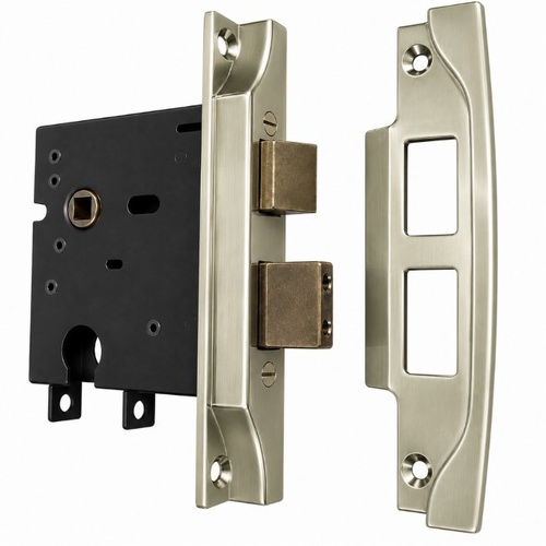 Jacksons JMC46RSBU Cylinder Mortice Lock Rebated Satin Brass Unlacquered