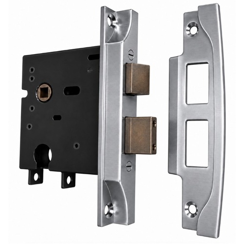 Jacksons JMC46RSSS Cylinder Mortice Lock Rebated Satin Stainless Steel