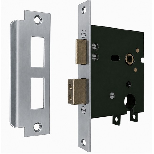 Jacksons JMC46SCP Cylinder Mortice Lock Plain Satin Chrome Plate