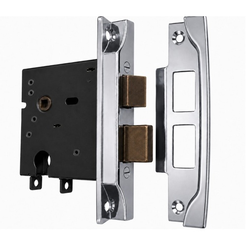 Jacksons JMC60RCP Cylinder Mortice Lock Rebated Chrome Plate