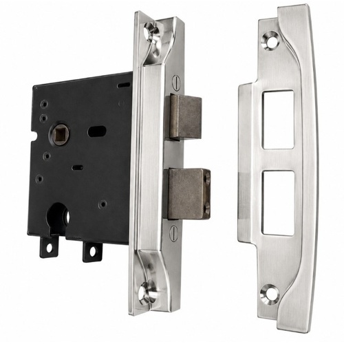 Jacksons JMC60RNP Cylinder Mortice Lock Rebated Nickel Plate