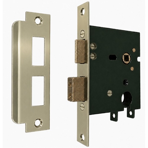 Jacksons JMC60SB Cylinder Mortice Lock Plain Satin Brass