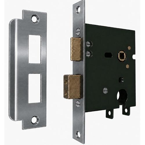 Jacksons JMC60SSS Cylinder Mortice Lock Plain Satin Stainless Steel