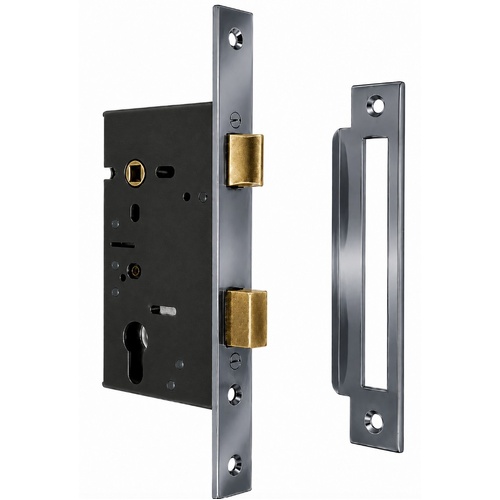 Jacksons JMCL60CP Cylinder Mortice Long Body Lock, Plain Chrome Plate